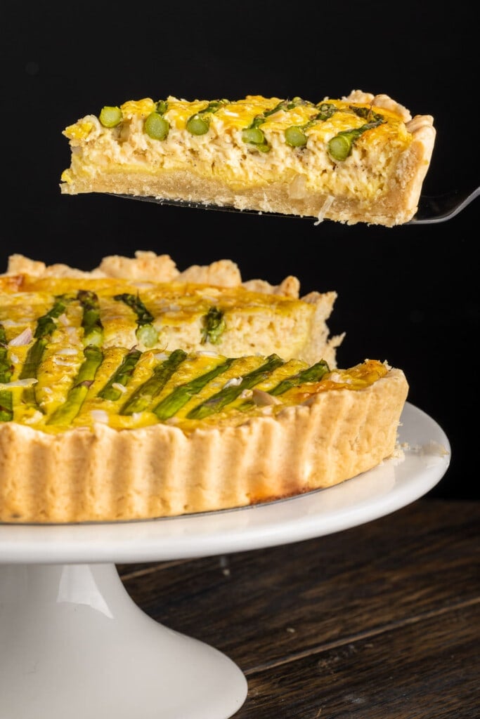 Serving up a slice of Asparagus Quiche