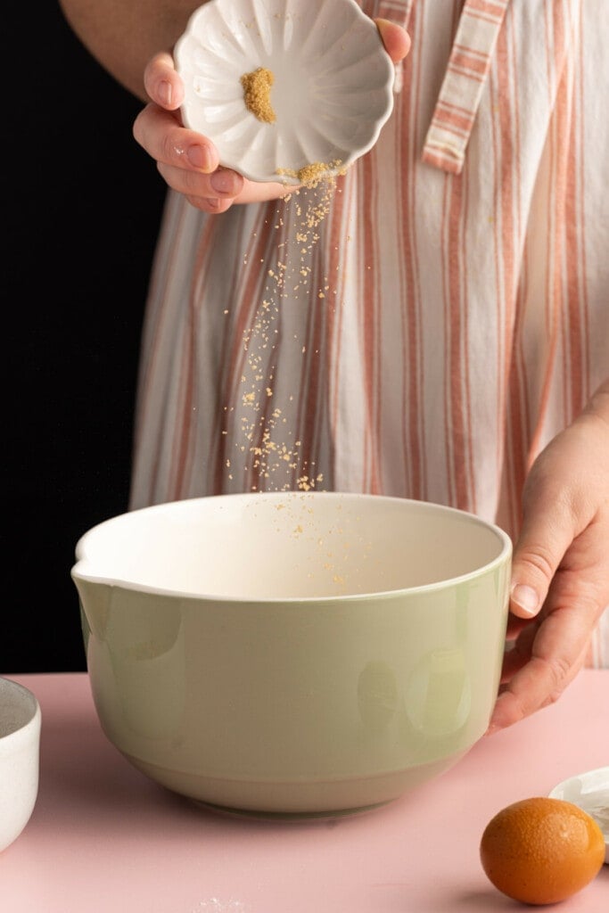 Adding brown sugar to pancake mix to make homemade pancakes