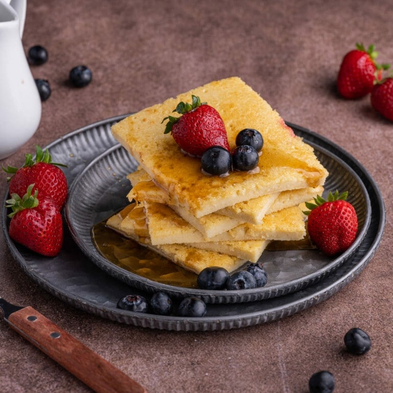 Sheet Pan Pancakes Recipe - Belly Full