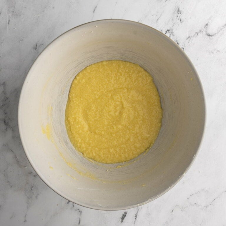 Butter, Sugar, Egg, Vanilla Extract and Greek yogurt creamed together