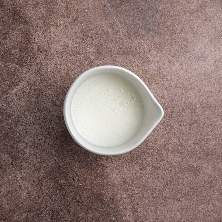 Acidified buttermilk for thicker pancake batter