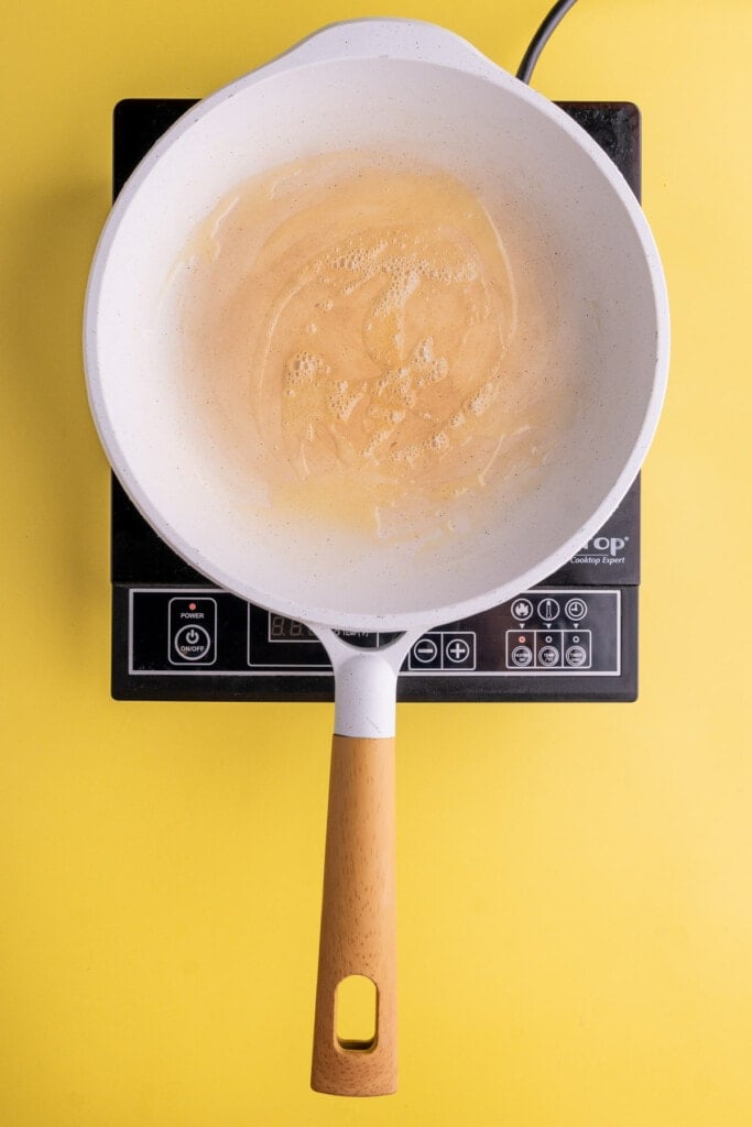 Melting butter over medium heat