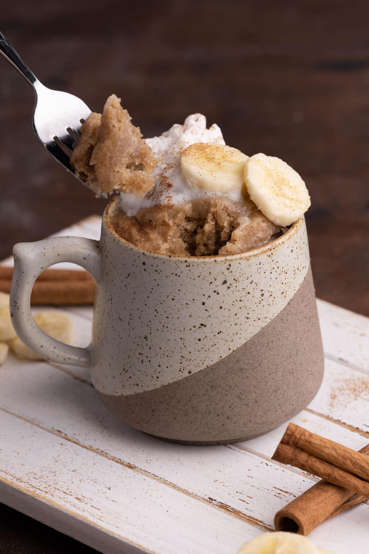 5-Minute Banana Bread Mug Cake (Vegan) - Running on Real Food