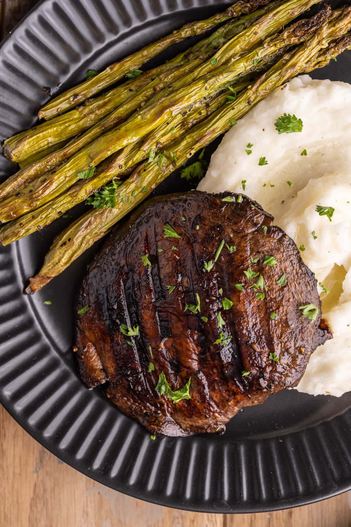 Grilled Portobello Mushroom Steak close up