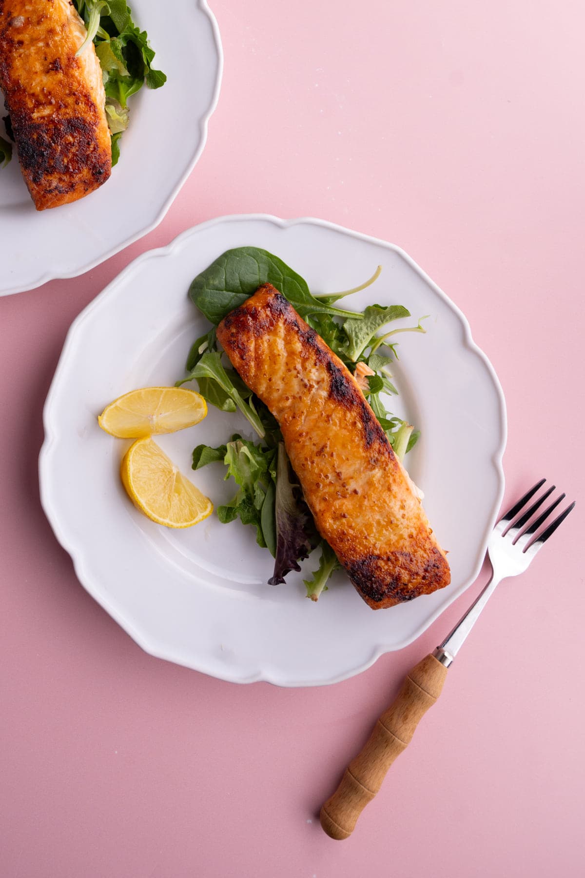 Salmon that was cooked from frozen in the air fryer