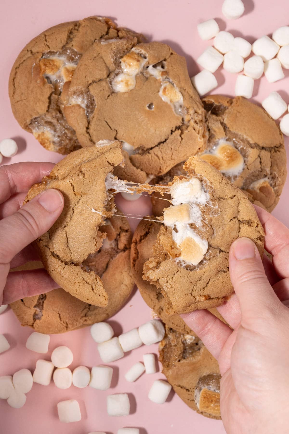 Breaking Open Toasted Marshmallow Cookie