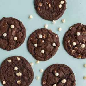 Chocolate Cookies with White Chocolate Chips