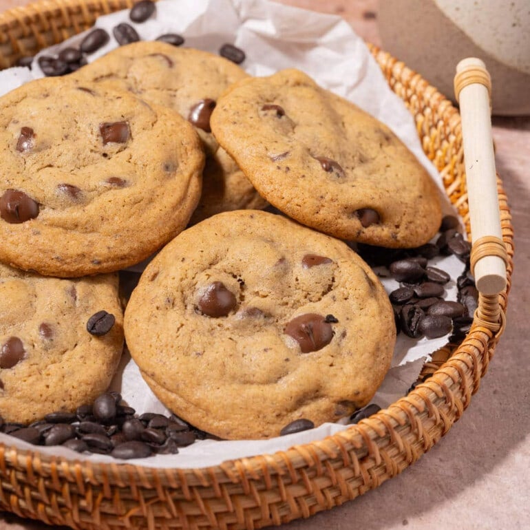 Basket of unique chocolate chip cookie recipes.