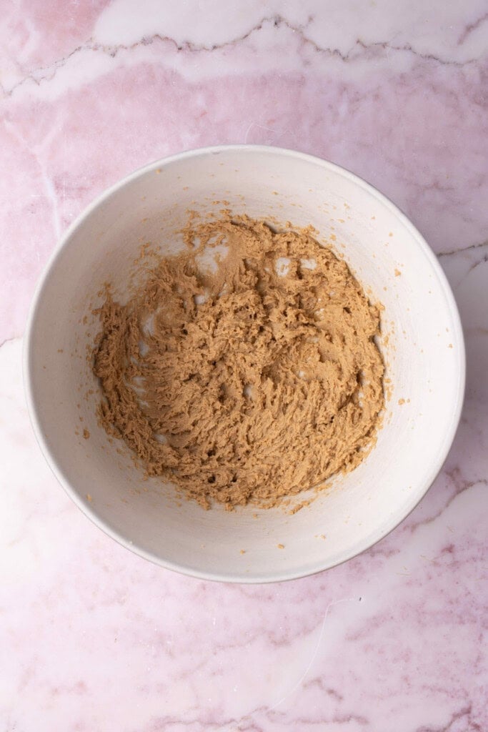 Butter and sugar creamed together until smooth and aerated.