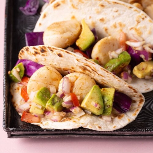 20-Minute Seared Scallop Tacos with Avocado Salsa — Marley's Menu