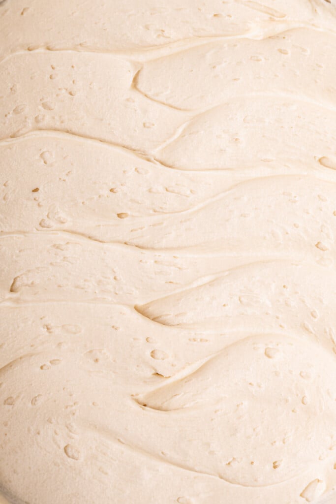 Close up of Buttercream with swirls in it to show off texture. 