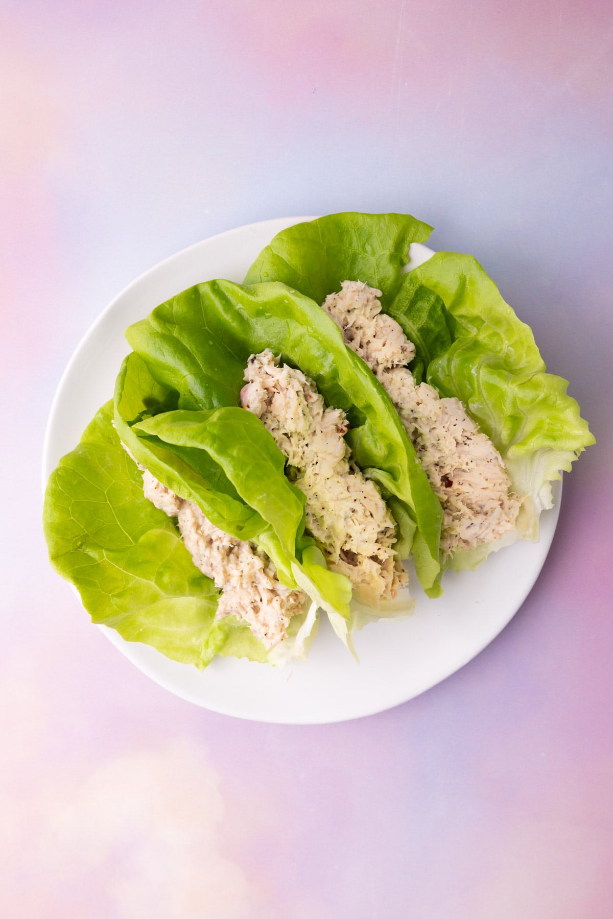 3 tuna lettuce wraps that can be made in 5 minutes for a quick and easy lunch.
