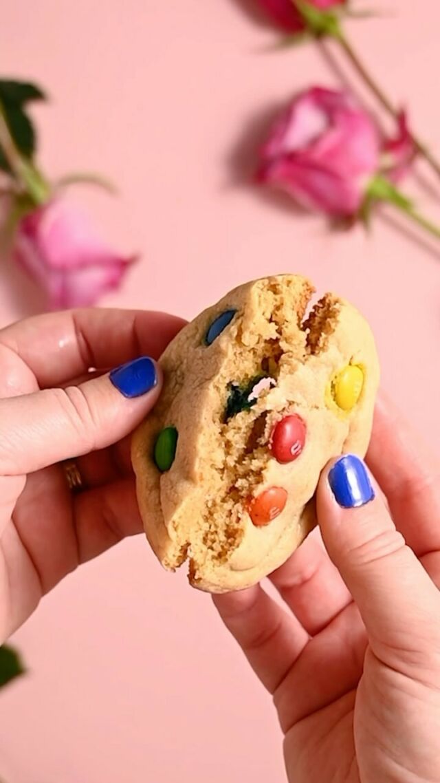 Chewy, chocolatey, fun-filled cookies bursting with color and candy-coated chocolate flavor from M&M’s.

M&M Cookies
❤️	½ cup (1 stick) softened unsalted butter ❤️ 1 cup light brown sugar
❤️ 1 teaspoon vanilla extract
❤️ 1 large egg
❤️ 1 ¾ cup all-purpose flour
❤️ ½ teaspoon salt
❤️ ½ teaspoon baking soda
❤️ 1 cup M&Ms 

Method
❤️ Preheat your oven to 350°F 
❤️To a large mixing bowl, add softened butter and brown sugar and use a hand mixer on high to cream together until light and smooth (about 2-3 minutes).
❤️ Add the vanilla extract and egg and use your hand mixer on low to combine.
❤️ Add the flour, salt, and baking soda and mix to combine, careful not to overbeat.
❤️ Add the M&Ms and use a spatula to fold them into the dough.
❤️ Roll dough into roughly 12 equal sized cookies.
❤️Bake the cookies for 10-12 minutes and allow to cool completely.
#mandms #mms #chewycookies #easybaking #cookierecipes #homemadecookies #bakefromscratch #easycookies #cookiesofinstagram #cookiemonster