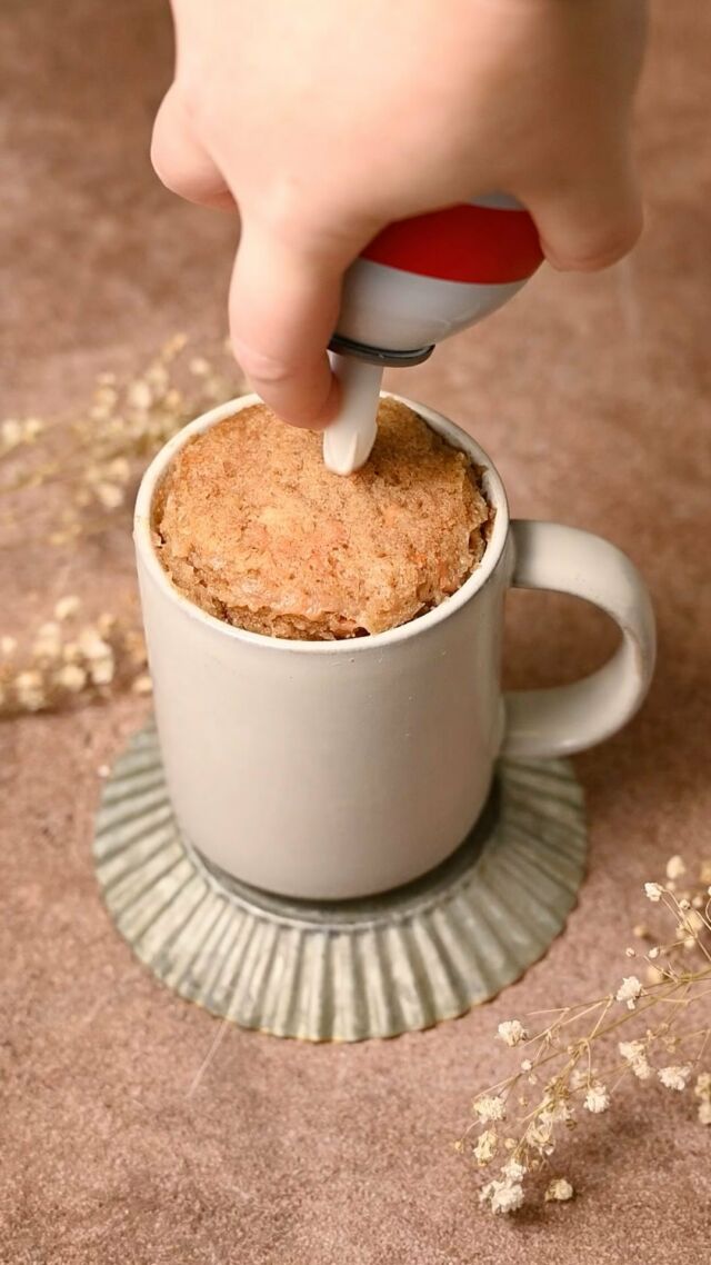 This moist and fluffy CARROT MUG CAKE  is the quickest way to satisfy your sweet tooth with real carrots and a touch of cinnamon. Five minutes from start to finish!

-2 tablespoons unsalted butter
-¼ cup all-purpose flour
-2 tablespoons brown sugar, tightly packed (light or dark)
-¼ teaspoon baking powder
-¼ teaspoon cinnamon
-⅛ teaspoon salt
-3 tablespoons milk of choice
-½ teaspoon vanilla extract
-1 ounce matchstick carrots (~¼ cup tightly packed)

-In a small microwave-safe bowl or ramekin, melt the butter in the microwave. Start with 30 seconds and stir. If it’s not melted yet, continue to heat in 10-second increments, stirring in between until completely melted. Set aside to cool.
-To a standard 8-ounce mug, add the flour, brown sugar, baking powder, cinnamon, and salt. Mix with a fork until well-combined and there are no visible lumps.
-Add the milk, vanilla extract, and melted butter and stir again with the fork. Make sure to get any loose flour stuck to the sides or bottom of the mug.
-Stir in the matchstick carrots (option to chop them into smaller bits if you don’t want big chunks of carrot in your cake!)
-Microwave on high for 2 minutes. Then, allow it to sit in the microwave for an additional 1 minute.