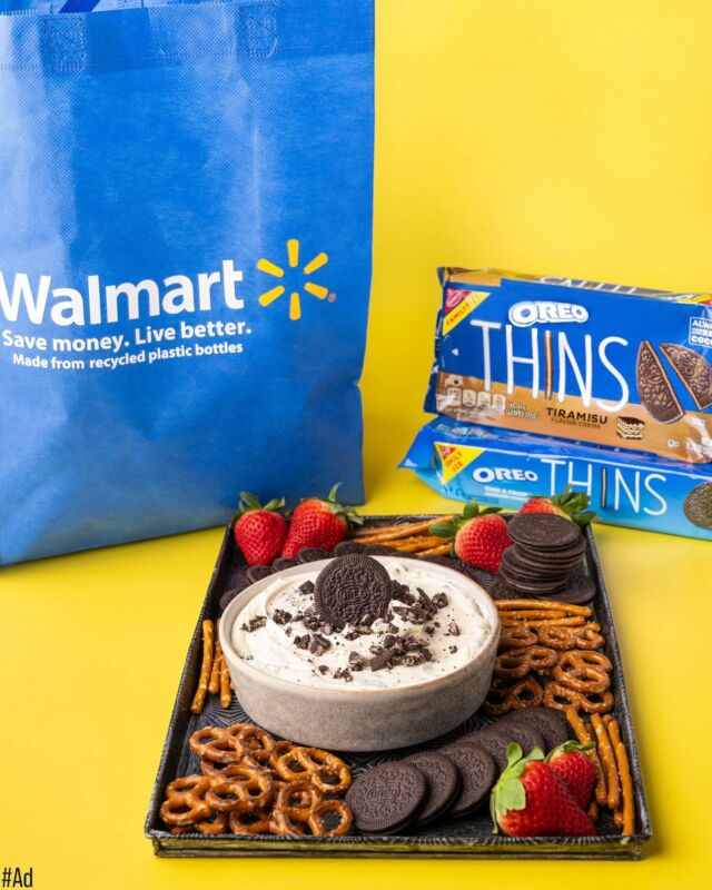 #ad Calling all dessert connoisseurs! @walmart is carrying a new @oreo Thins Cookie flavor, OREO Thins Tiramisu Creme! These perfect treats are filled with flavor and crunch, delicious on their own or great for entertaining in my shareable four ingredient OREO Cookie Dip! Grab the full recipe below and check out the new OREO Thins Tiramisu Creme Cookies at a Walmart near you!

4-Ingredient OREO Dip:
-15 OREO Thins, Tiramisu Creme (any flavor, I used Tiramisu!)
-1 cup cold milk
-1 (3.4 ounce) packet instant vanilla pudding mix
-8 ounces refrigerated (not frozen) whipped topping

Method:
-Crush your OREO Thins Tiramisu Creme Cookies either by adding to a storage bag and crushing with a rolling pin or by using a mortar and pestle. Leave some larger chunks and crush some down to a fine dust so you have a variety of crumb sizes.
-In a large mixing bowl, add the cold milk and instant pudding mix. Whisk vigorously until the mixture thickens (about 2-3 minutes).
-Then, use a rubber spatula to fold the cool whip in, working the mixture gently until it’s combined and smooth.
-Set aside a handful of crushed Oreo Thin Cookies, folding the rest into the dip. Use the remaining handful to sprinkle on top. Enjoy with fruit, pretzels, animal crackers, or my favorite— even more OREO Thins Cookies!  #OREOThinsatWalmart