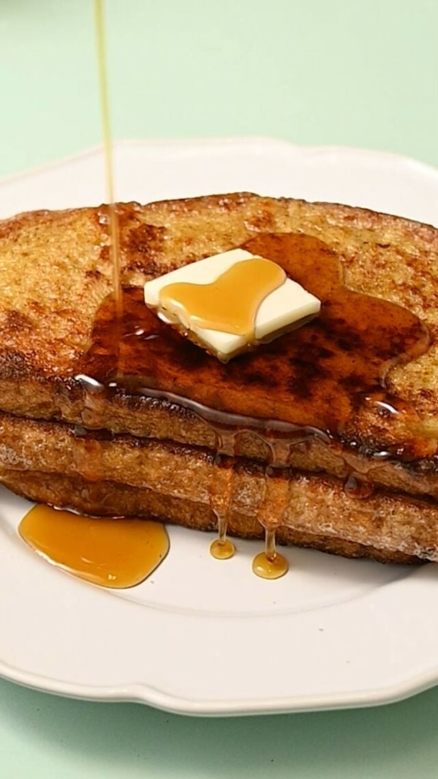 This Sourdough French Toast is a fun twist on a classic, with the subtle sourness adding a delicious contrast to the otherwise sweet treat.

Sourdough French Toast

-¼ cup milk (or half and half, or heavy cream)
-1 teaspoon brown sugar
-½ teaspoon cinnamon
-1 teaspoon vanilla extract
-3 large eggs
-6 slices sourdough bread
-4 tablespoons unsalted butter (for frying)
-¼ cup maple syrup for serving (optional)

Method
-To a small bowl, add the milk, brown sugar, cinnamon, and vanilla extract and whisk to combine. Then, whisk in the eggs. Adding the eggs second will help you more readily distribute the sugar and cinnamon into the egg wash. 
-Add about 2 tablespoons of butter to a large frying pan over medium heat and allow butter to melt, tilting the pan to coat the bottom with butter.
-Once your pan is hot and butter is melted, dip bread into the egg wash, one slice at a time, coating both sides and transferring immediately to the hot pan.
-Allow your French Toast to fry for 2-5 minutes before flipping and cooking on the other side. Both sides should be golden brown.
-Repeat for all 4-6 slices of bread, adding more butter to the pan as needed.