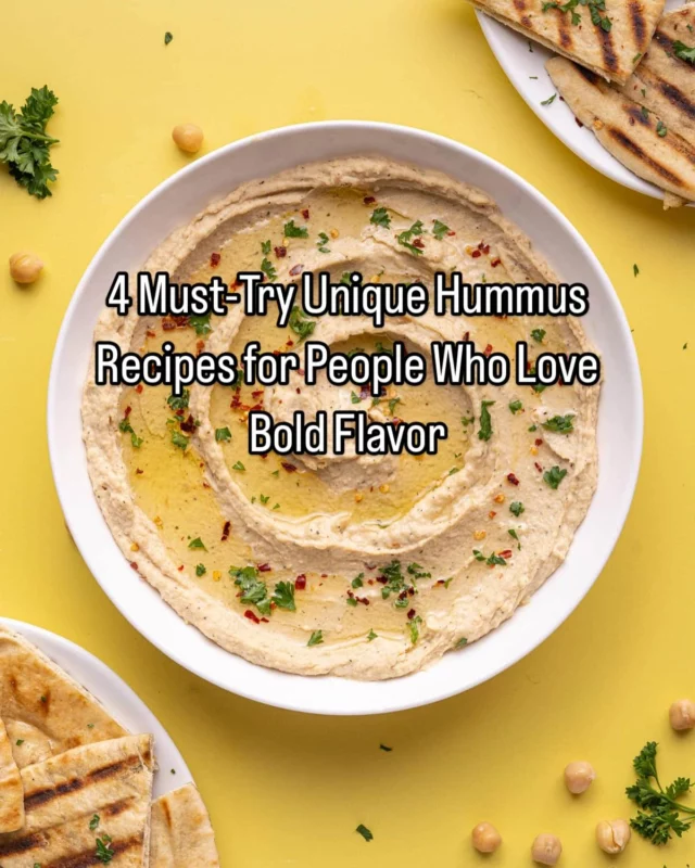 If you love hummus and have a passion for bold flavor (hi, it me!!!!), you HAVE to try these unique twists on the classic dip! Which one are you trying first? Let me know in the comments! 
1. Sweet Potato Hummus
2. Buffalo Ranch Hummus
3. Brownie Batter Hummus
4. Spicy Hot Honey Hummus 

#Hummusrecipes #easyappetizers#uniquehummus #flavorfulsnacks #homemadedips #sweetandsavory #buffalohummus #sweetpotatohummus #hothoneyhummus #browniebatterhummus