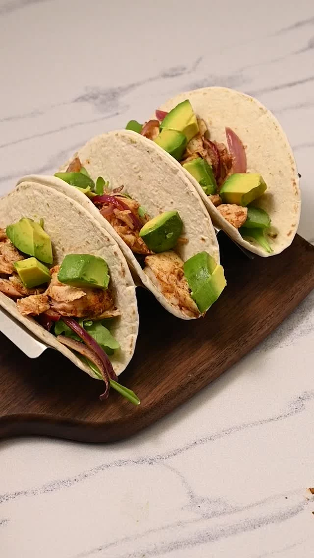 These easy, fast, flavorful, and fresh baked redfish tacos use high impact ingredients to bring tons of flavor with less ingredients, in just one baking dish, and in 30 minutes or less.

30-Minute Baked Red Snapper Tacos
-¼ large red onion
-15 ounces redfish (I used red snapper)
-2 tablespoons olive oil
-2 tablespoons lime juice
-1 tablespoon taco seasoning
-8 small flour or corn tortillas
-¼ cup greens of choice (I used arugula)
-1 large hass avocado

-Preheat the oven to 400°F. Peel and slice the red onion. Prep your fish by using a paper towel to pat it dry (try these bamboo paper towels for a more sustainable option!) At this time, remove the skin and slice into two equal portions if necessary.
-To an 8 x10-inch baking dish, add the sliced red onions and place the prepped fish on top.
-In a small bowl, mix together the oil, lime juice, and seasoning to make a quick marinade. Pour the marinade over top of the fish.
-Bake for 15-20 minutes, until the internal temperature of the fish reaches 145°F.
-Use a fork to shred the fish and mix it with the onions and sauce.
-Assemble your tacos by adding the greens to the tortilla, followed by the fish and onion mixture. Top with chunks of avocado and any other toppings of choice. Enjoy!

Comment "inbox" to have recipe sent directly to you https://marleysmenu.com/redfish-tacos/