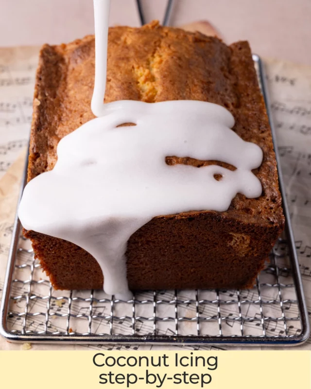 This quick and easy coconut icing (aka Coconut Glaze) is the simplest way to add tropical flavor and extra moisture to your bakes. Just 5 minutes, 3 ingredients, and one bowl required!

Pourable Coconut Icing (Coconut Glaze)
-1 cup powdered sugar
-2-3 tablespoons full fat coconut milk
-1 teaspoon coconut extract (optional but highly recommended)

-Sift the powdered sugar into a large mixing bowl. Add the coconut extract and 2 tablespoons of milk and use a hand mixer on high to combine.
-Assess the consistency of the icing by allowing it to run off a spoon. I usually keep it thicker for cookies and thinner for cakes, muffins, and loaves. If needed, slowly add more coconut milk, whisking in between, until you’re happy with the thickness.

Comment “inbox” to have recipe link sent directly to you https://marleysmenu.com/coconut-icing/